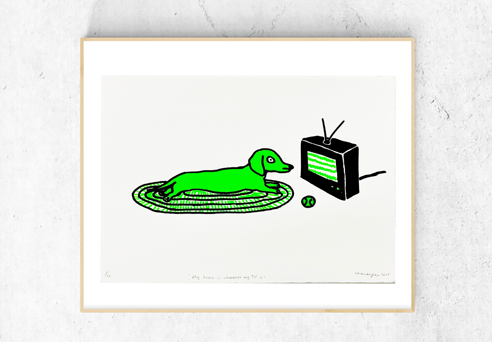 My Home is wherever my TV is - Framed