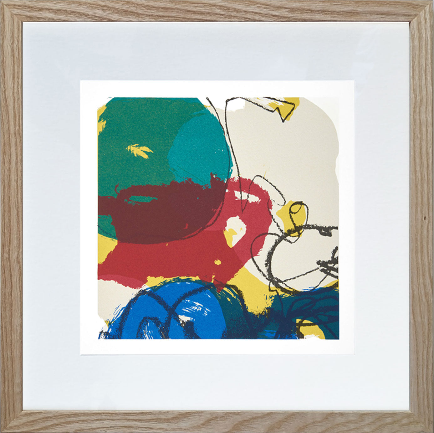 Burnt red blue, 2024 - Framed
